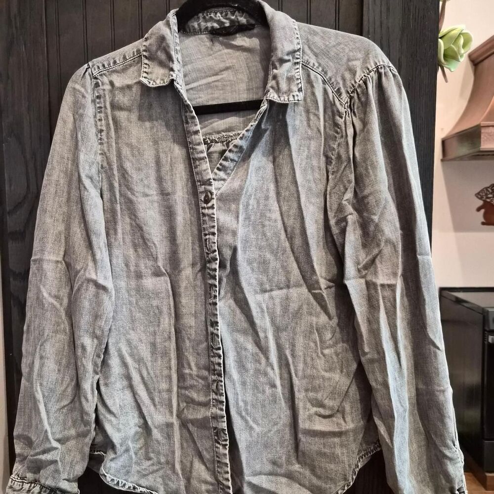Jane-and-delancey Women's Grey and Blue Shirt